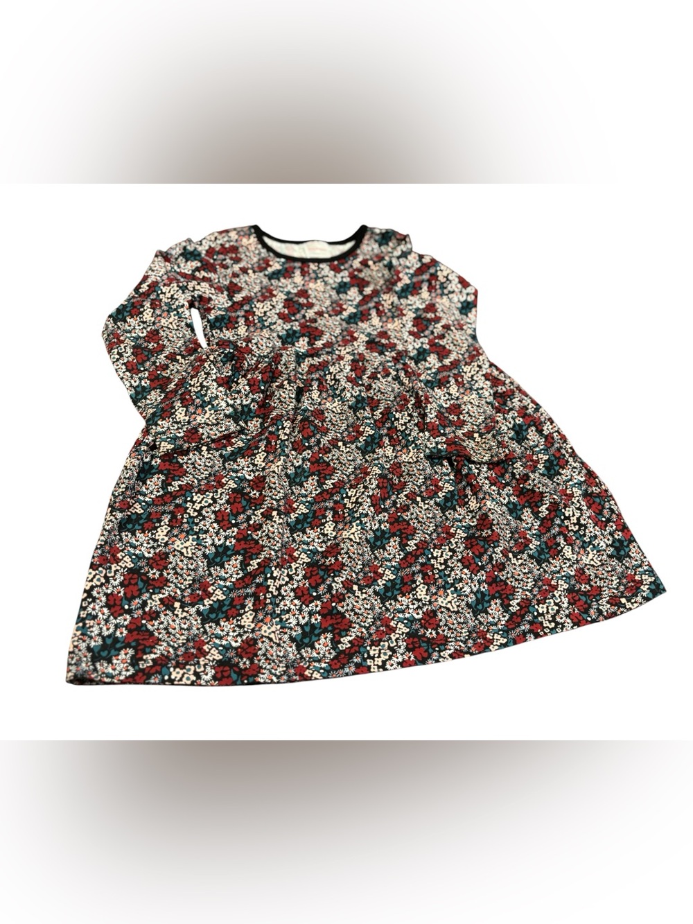 Hanna Andersson Size 5 (110) LS Dress with floral design
